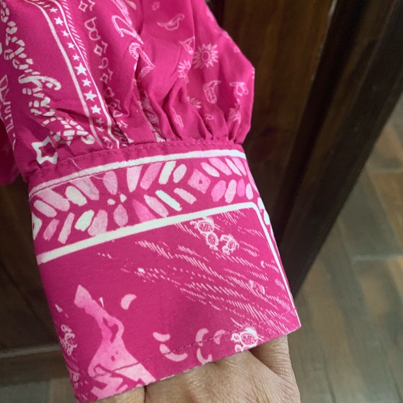 Wrangler Barbie Vibrant Pink Blouse XL - Picture 6 of 8